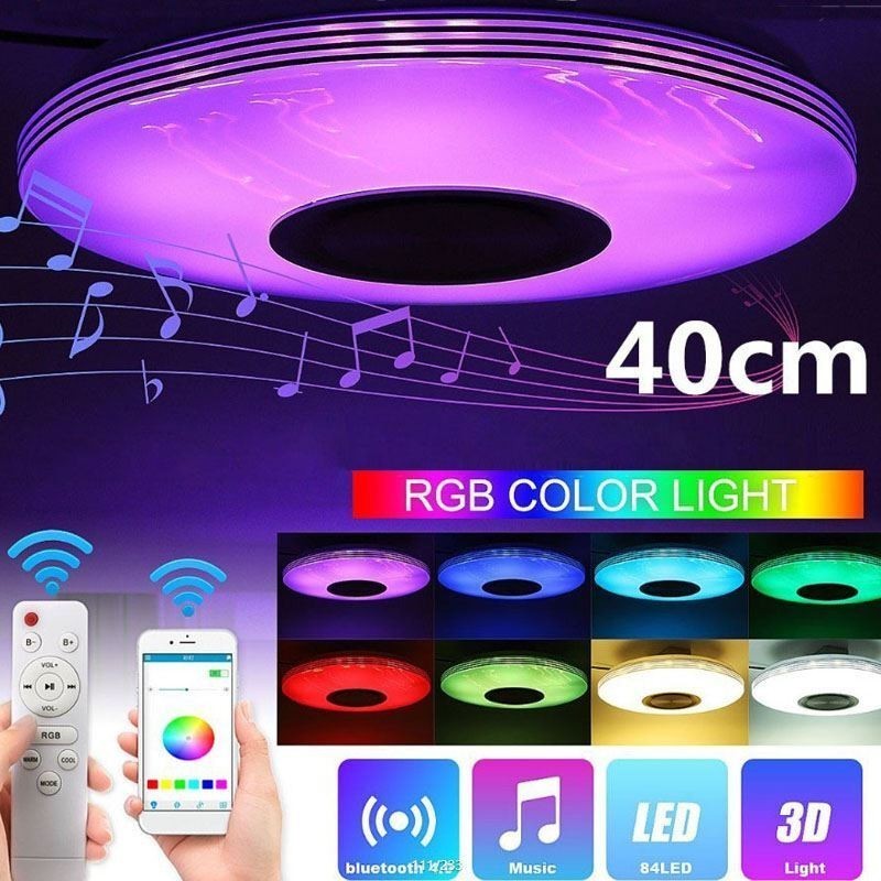 Unterputz-Deckenleuchte, dekorative Lampe, Fernbedienung, APP-Steuerung, Bluetooth-Musik-Lautsprecherlampe