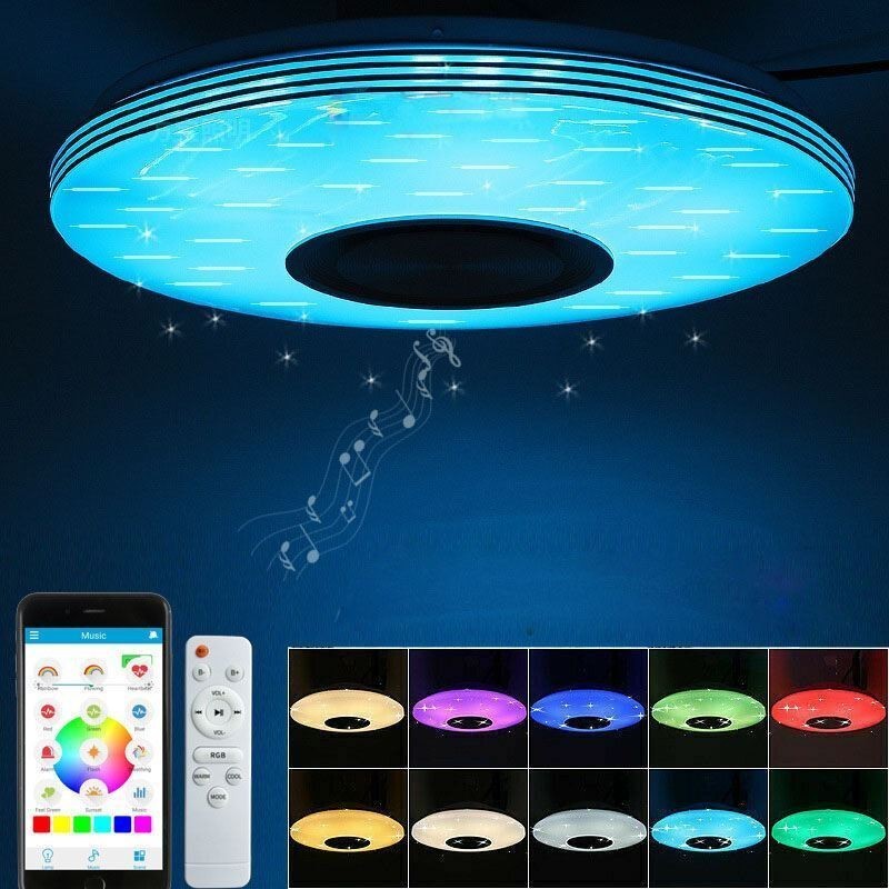 Unterputz-Deckenleuchte, dekorative Lampe, Fernbedienung, APP-Steuerung, Bluetooth-Musik-Lautsprecherlampe