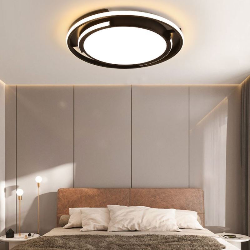 Moderne minimalistische Deckenleuchte mit bündiger Montage, kreisförmige Deckenleuchte