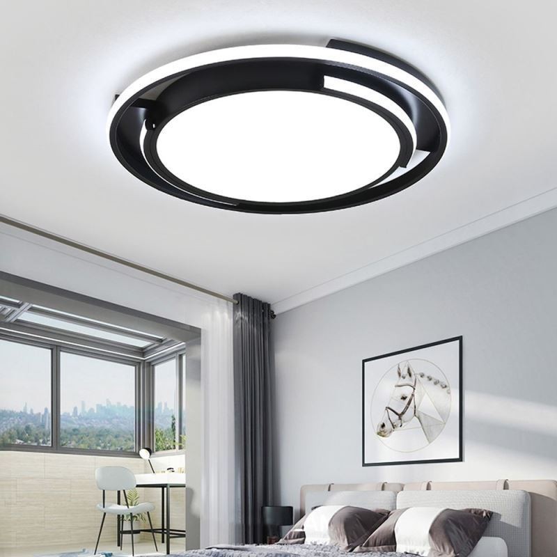 Moderne minimalistische Deckenleuchte mit bündiger Montage, kreisförmige Deckenleuchte