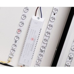 Moderne Deckenleuchte aus Acryl, quadratisch, schwarz-weiß