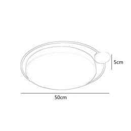 Einfache runde Deckenleuchte aus Acryl im bündig montierten Stil