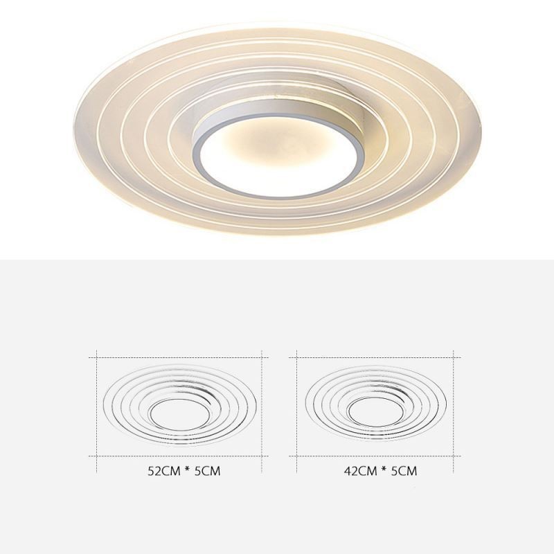 Moderne kreisförmige Deckenleuchte mit Unterputzmontage, minimalistische Leuchte