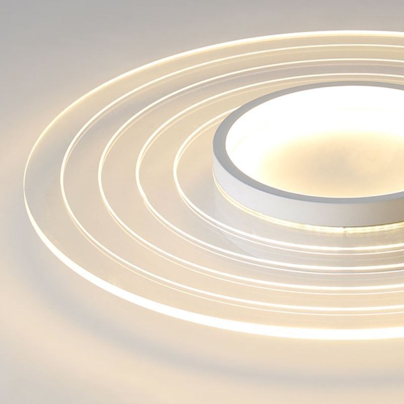 Moderne kreisförmige Deckenleuchte mit Unterputzmontage, minimalistische Leuchte