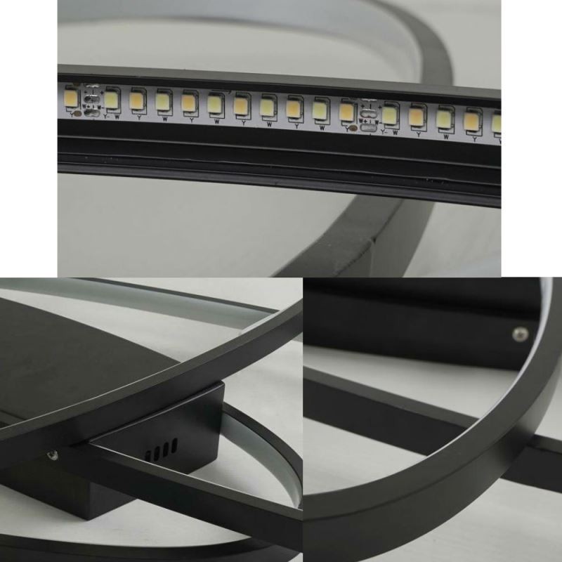 Moderne ovale Deckenleuchte aus Acryl mit dekorativer Leuchte
