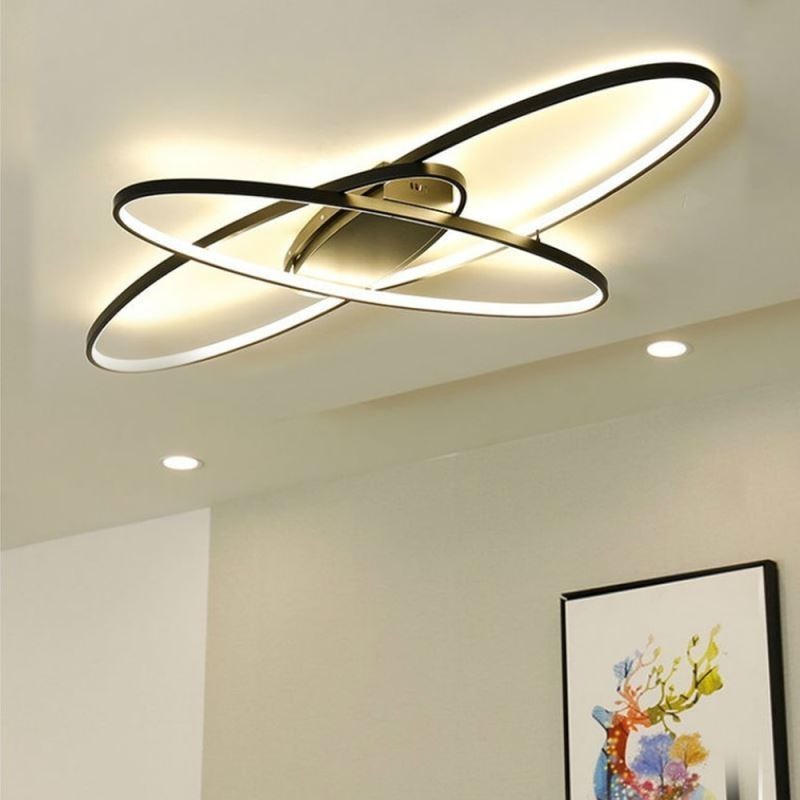 Moderne ovale Deckenleuchte aus Acryl mit dekorativer Leuchte