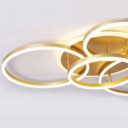 Halo Ring Unterputz-Deckenleuchte, modernes Acryl