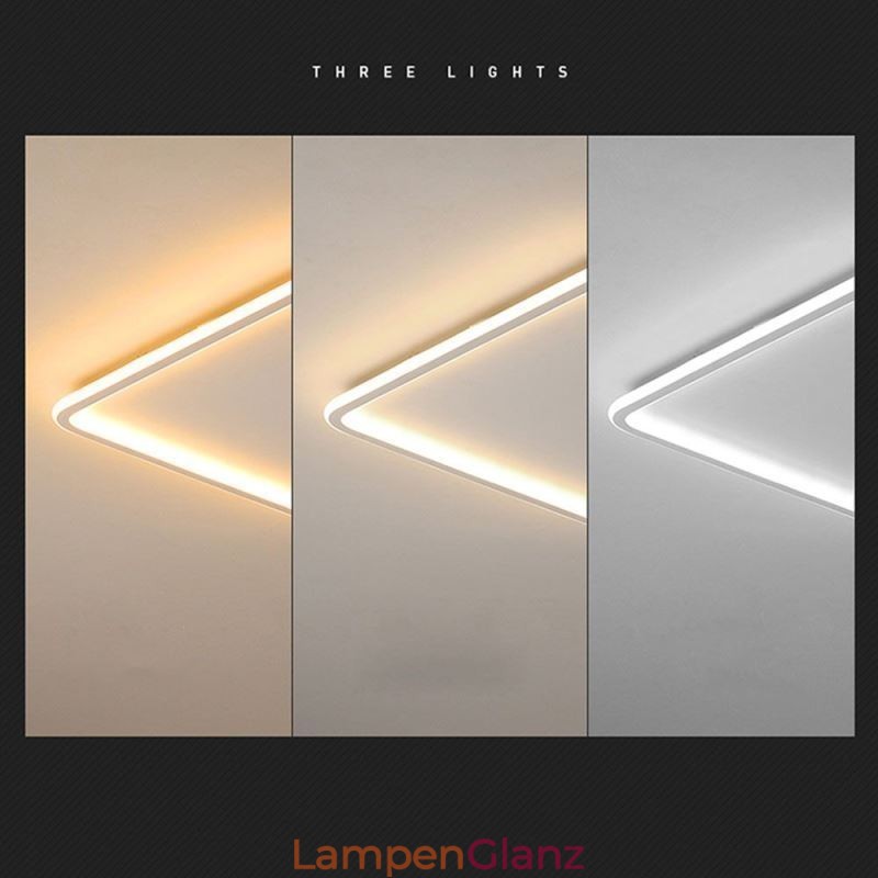 Moderne, minimalistische, ultradünne Deckenleuchte mit Unterputzmontage