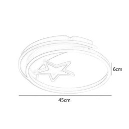 Mondstern Deckenleuchte, goldfarbene Acrylleuchte
