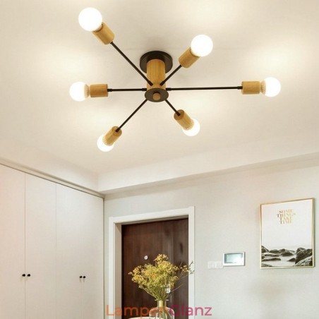 Moderner Magic Beans Deckenleuchter mit Holzzweigen