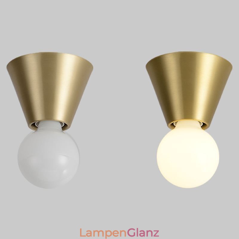 Nordische Mini-Deckenleuchte aus Messing