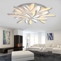 Moderne, schlichte Deckenleuchte mit Löwenzahnmotiv