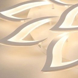 Moderne, schlichte Deckenleuchte aus Acryl in Sonnenblumenform