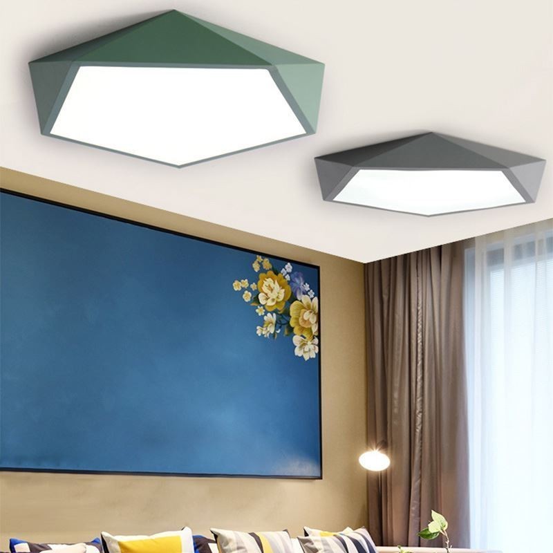 Moderne Deckenleuchte mit Diamant-Design, ultradünn, für Zuhause, Beleuchtung