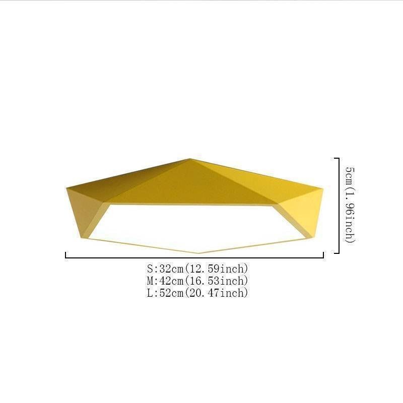Moderne Deckenleuchte mit Diamant-Design, ultradünn, für Zuhause, Beleuchtung