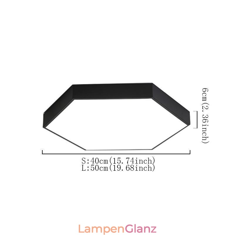 Zeitgenössische, schlichte, bündig montierte sechseckige Deckenleuchte