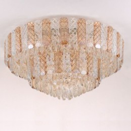 Kristall Flush Mount Doppelschicht Runde Luxus Dekorative Deckenleuchte 80cm