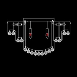 Luxuriöse Deckenleuchte aus Kristallglas, runde Leuchte