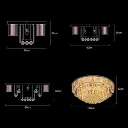 Kristall-Deckenleuchte, moderne, schlichte, runde Deckenleuchte
