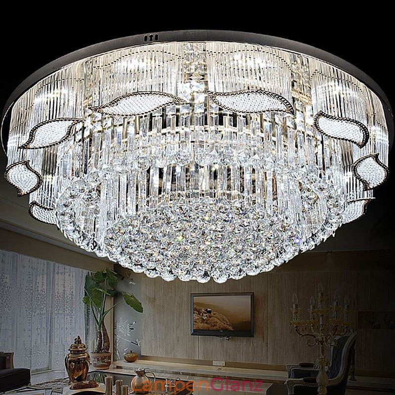 Kristall-Deckenleuchte, moderne, schlichte, runde Deckenleuchte