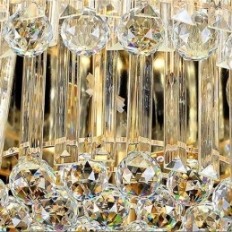 Kristall-Deckenleuchte, moderne, schlichte, runde Deckenleuchte