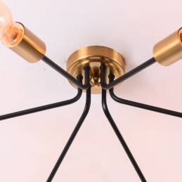 Sputnik Kronleuchter 6 Lichter Halbbündige Deckenleuchte