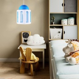 Schlossförmige Pendelleuchte Modernes blaues und weißes Farblicht