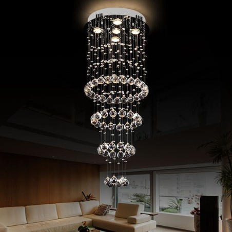 Kristall Kronleuchter Zeitgenössische Elegante Deckenleuchte Duplex Treppe Kristall Kronleuchter Zeitgenössische Elegante Deckenleuchte Duplex Treppe