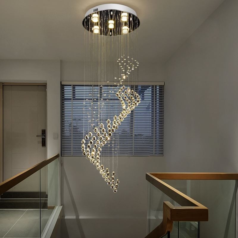 Eleganter Kristall-Kronleuchter Regentropfen Deckenleuchten Foyer