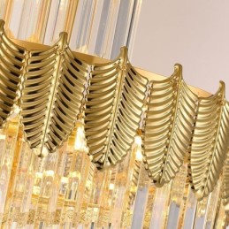 Konische Kristall-Pendelleuchte, Duplex, dekorative Deckenleuchte
