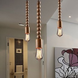 Kronleuchter Mini-Stil Traditionell Klassisch Holz Bambus