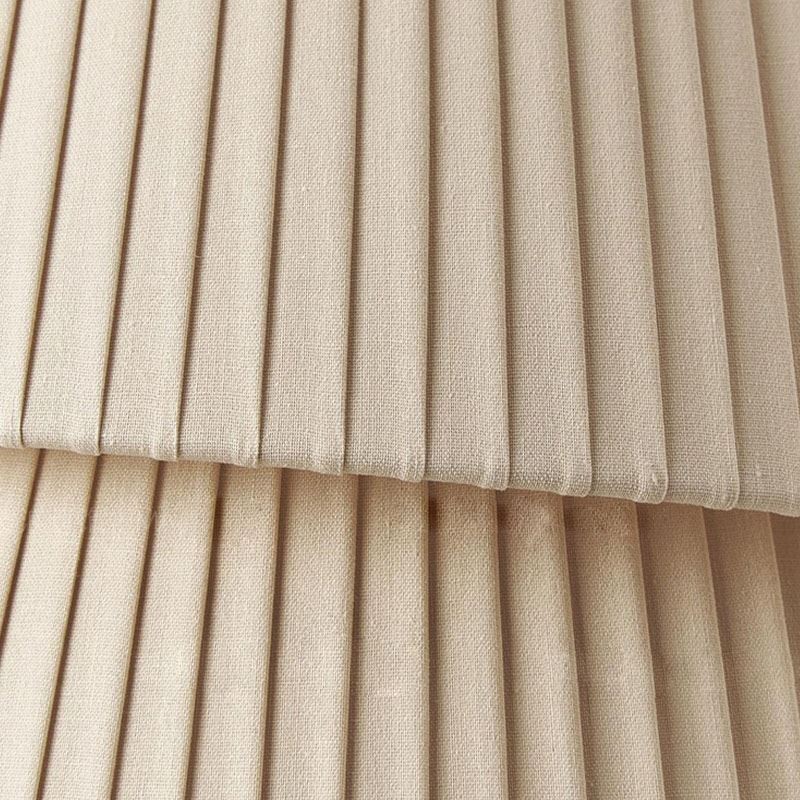 Pendelleuchte Französisch Creme Stil Doppelschicht Stoff Lampenschirm Deckenlampe