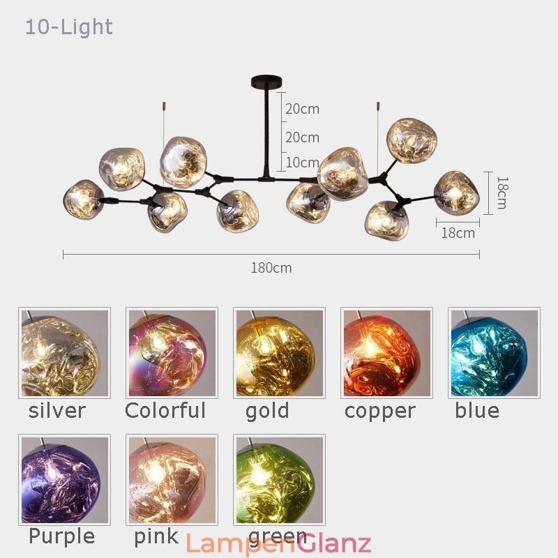 Nordic Deckenleuchte Moderne Galvanisierte Glasmalerei Lampenschirm Pendelleuchte