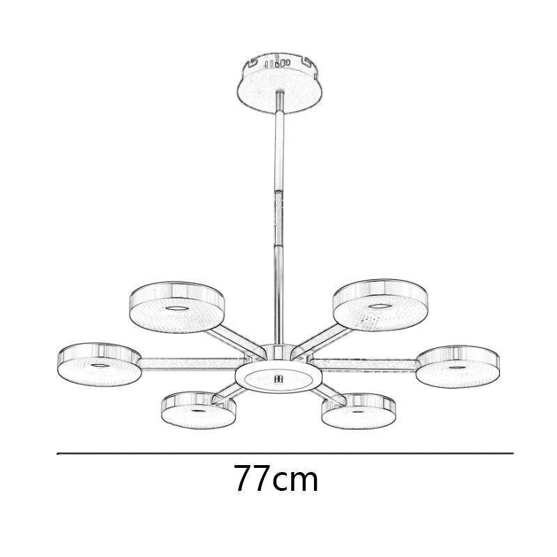 Pendelleuchte Minimalistische siebenköpfige Kreis-Deckenleuchte