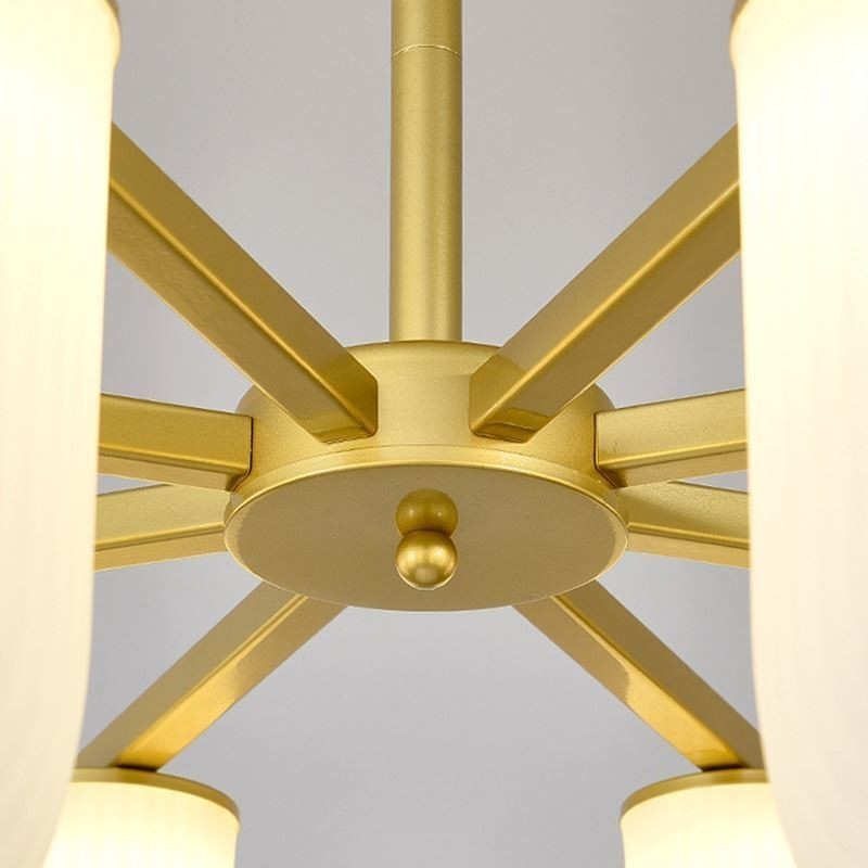 U-förmiger Kronleuchter, Pendelleuchte im französischen Creme-Stil