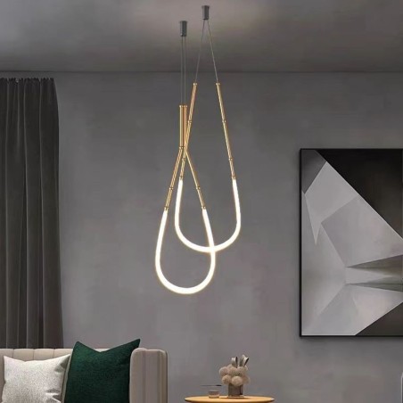 Pendelleuchte Creative Line Bambus Deckenleuchte Schwarz Gold Pendelleuchte Creative Line Bambus Deckenleuchte Schwarz Gold