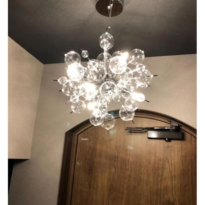Moderne Pendelleuchte Minimalistische Deckenleuchte aus Blasenglas