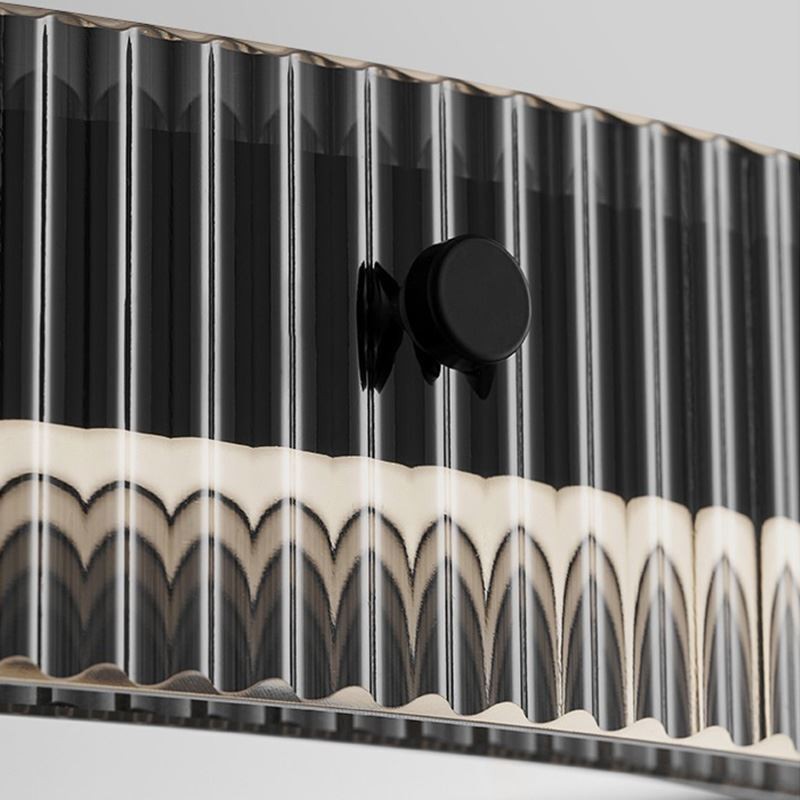 Kreis Pendelleuchte 60 80CM Glas Deckenleuchte Stufenlos Dimmbar Mit Fernbedienung