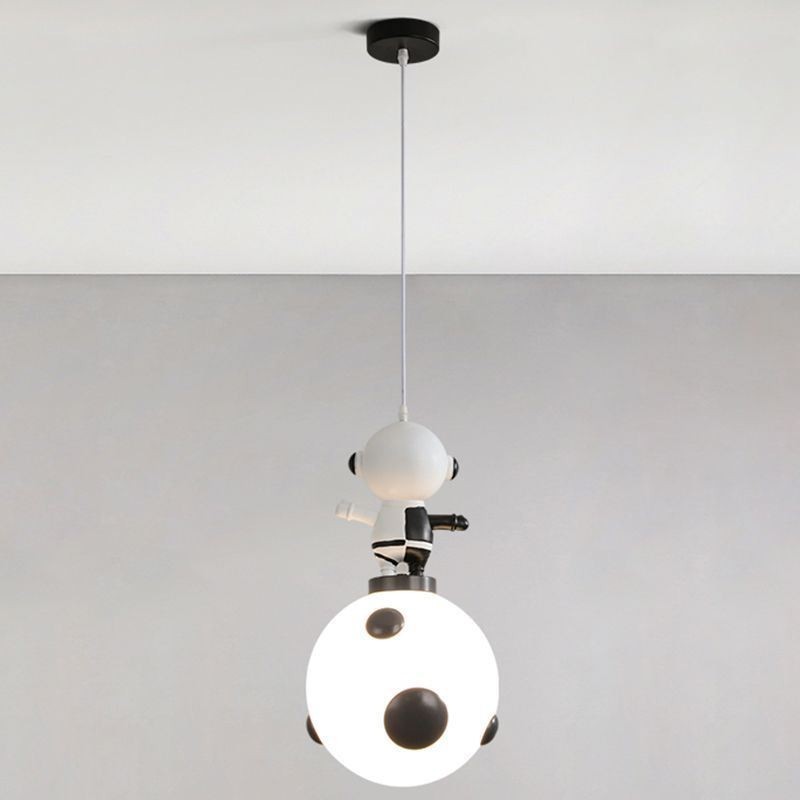 Minimalistische Pendelleuchte Schmiedeeisen Mondlandung Kleine Deckenleuchte