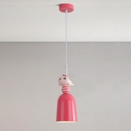 Moderne Pendelleuchte Schmiedeeisen Rosa Harz Piggy Deckenleuchte