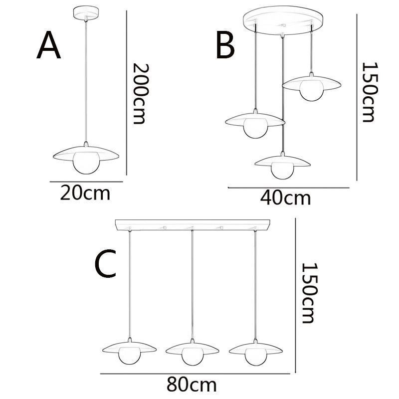 Nordic Pendant Kreative Schmiedeeisen G9 Disc Deckenleuchte