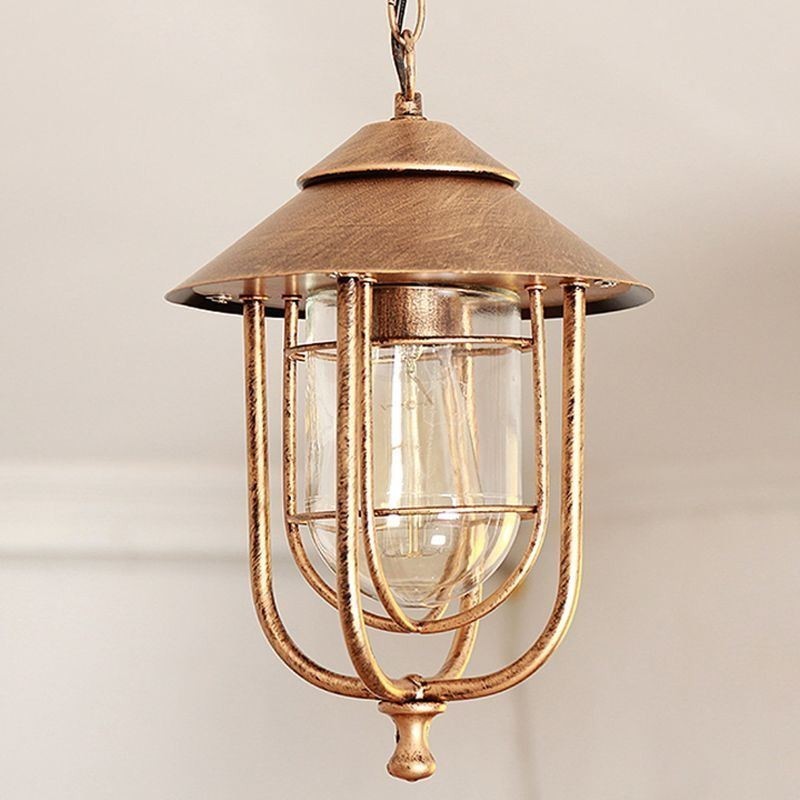 Amerikanischen Retro Outdoor Licht Wasserdicht Vogelkäfig Form Anhänger Licht