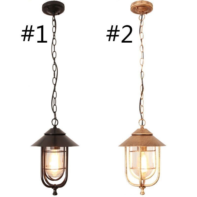 Amerikanischen Retro Outdoor Licht Wasserdicht Vogelkäfig Form Anhänger Licht