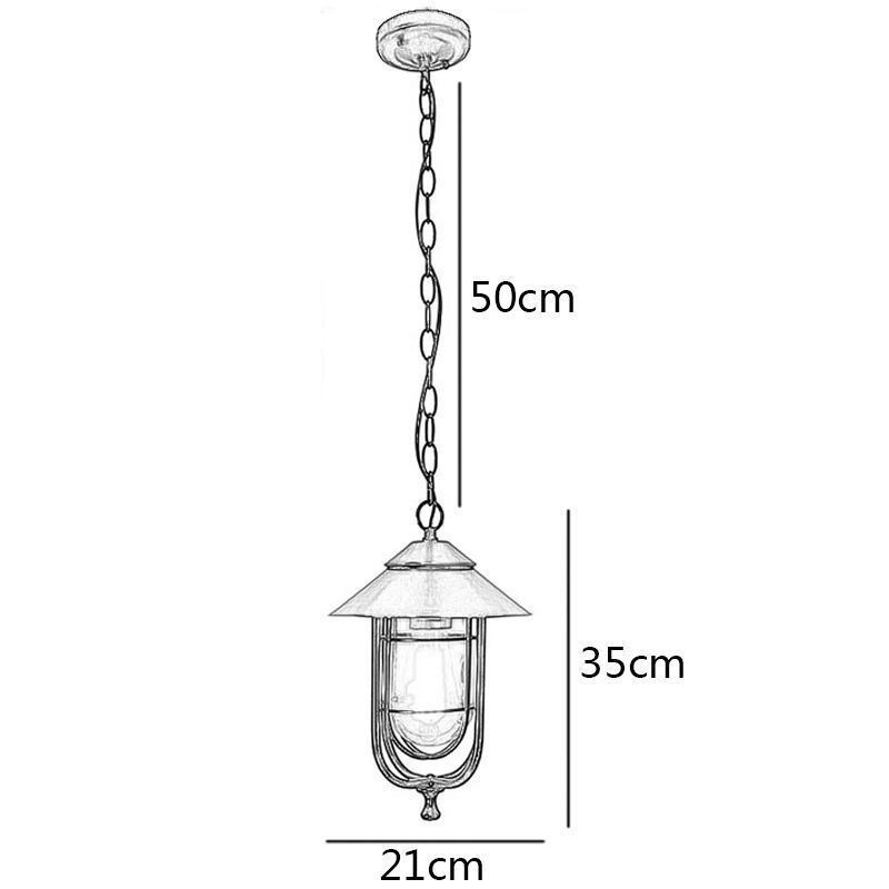 Amerikanischen Retro Outdoor Licht Wasserdicht Vogelkäfig Form Anhänger Licht