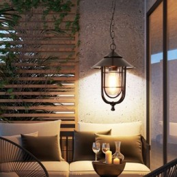 Amerikanischen Retro Outdoor Licht Wasserdicht Vogelkäfig Form Anhänger Licht