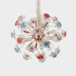 Dekorative Pendelleuchte Moderner Kristallblumen-Kronleuchter