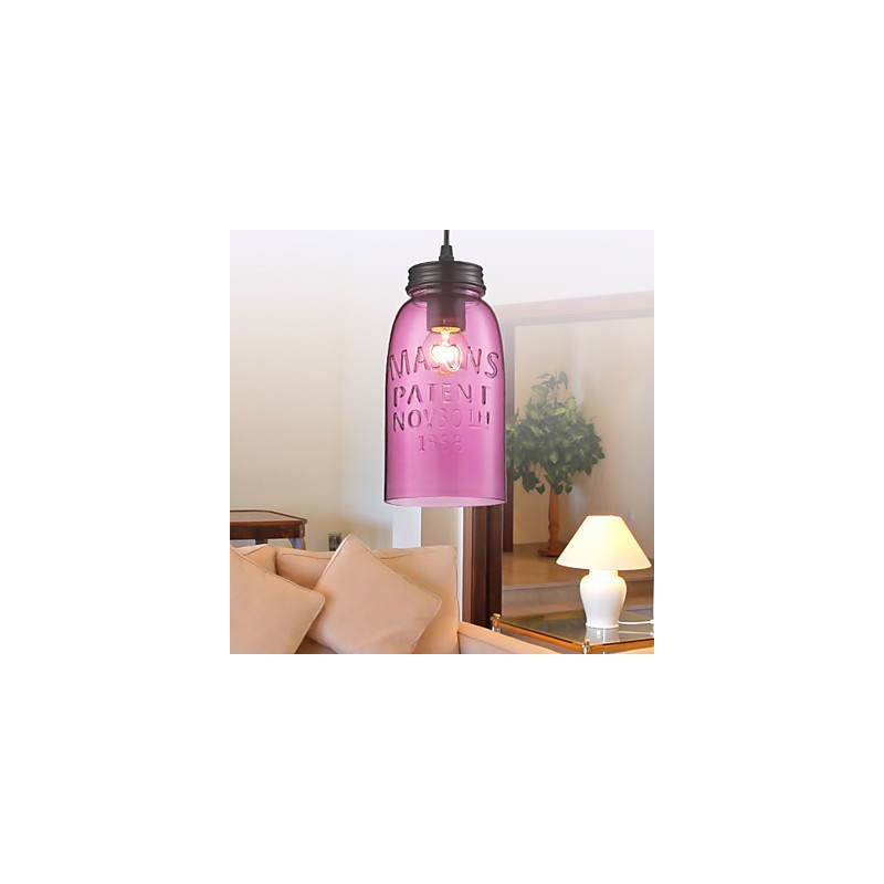 1-flammige, moderne Pendelleuchte aus Glas im transparenten Blasendesign
