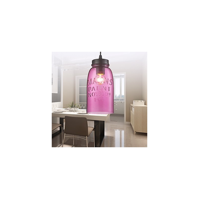 1-flammige, moderne Pendelleuchte aus Glas im transparenten Blasendesign