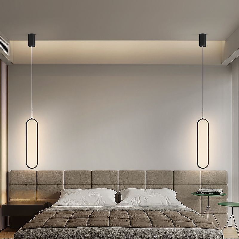 Moderne Pendelleuchte Minimalistische ovale Pendelleuchte