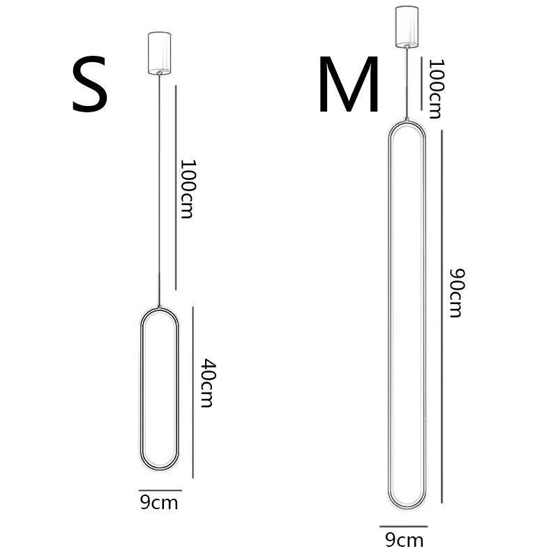 Moderne Pendelleuchte Minimalistische ovale Pendelleuchte